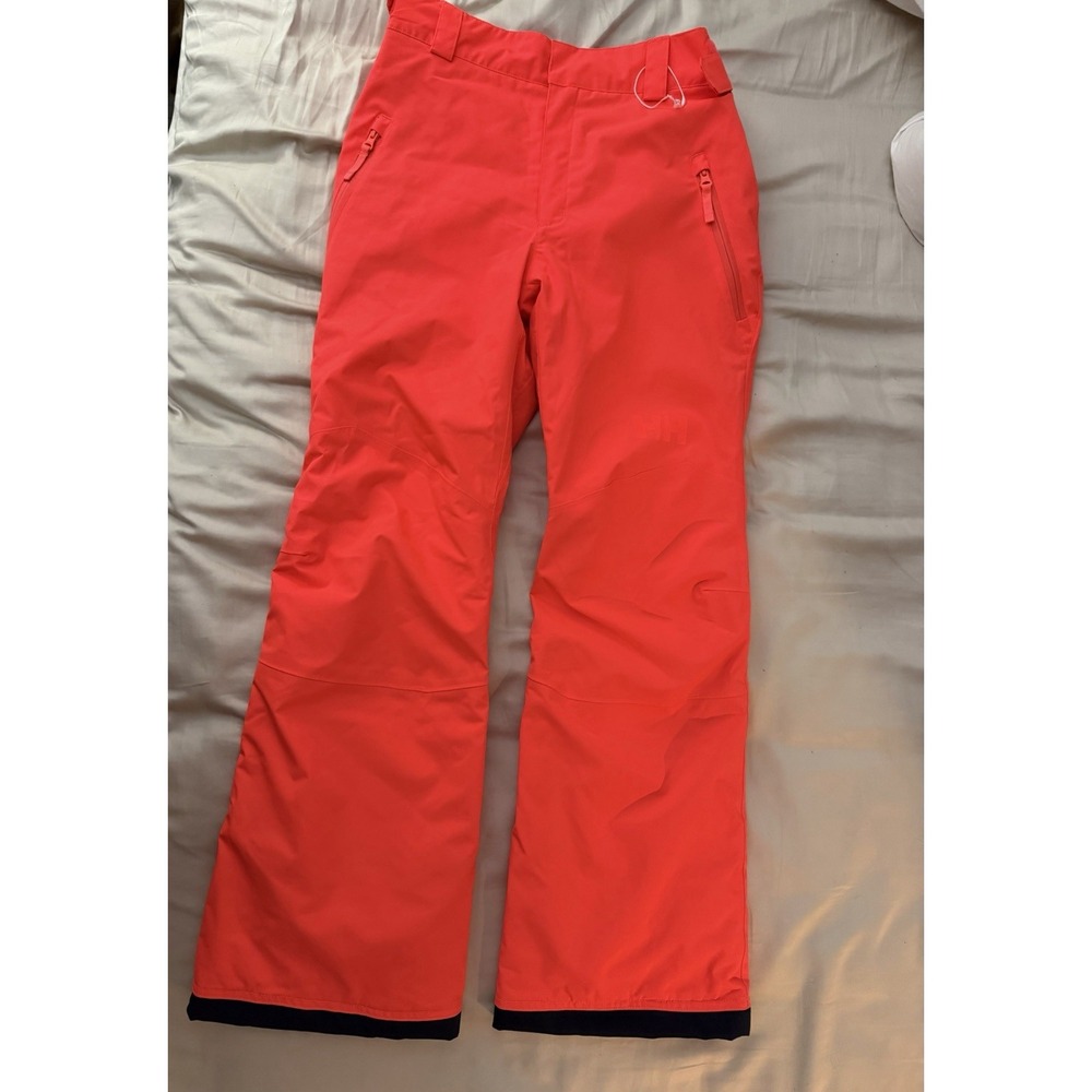 Helly Hansen Jr Legendary Snow Pant Youth 16 Neon Orange Ski Snowboard Recco